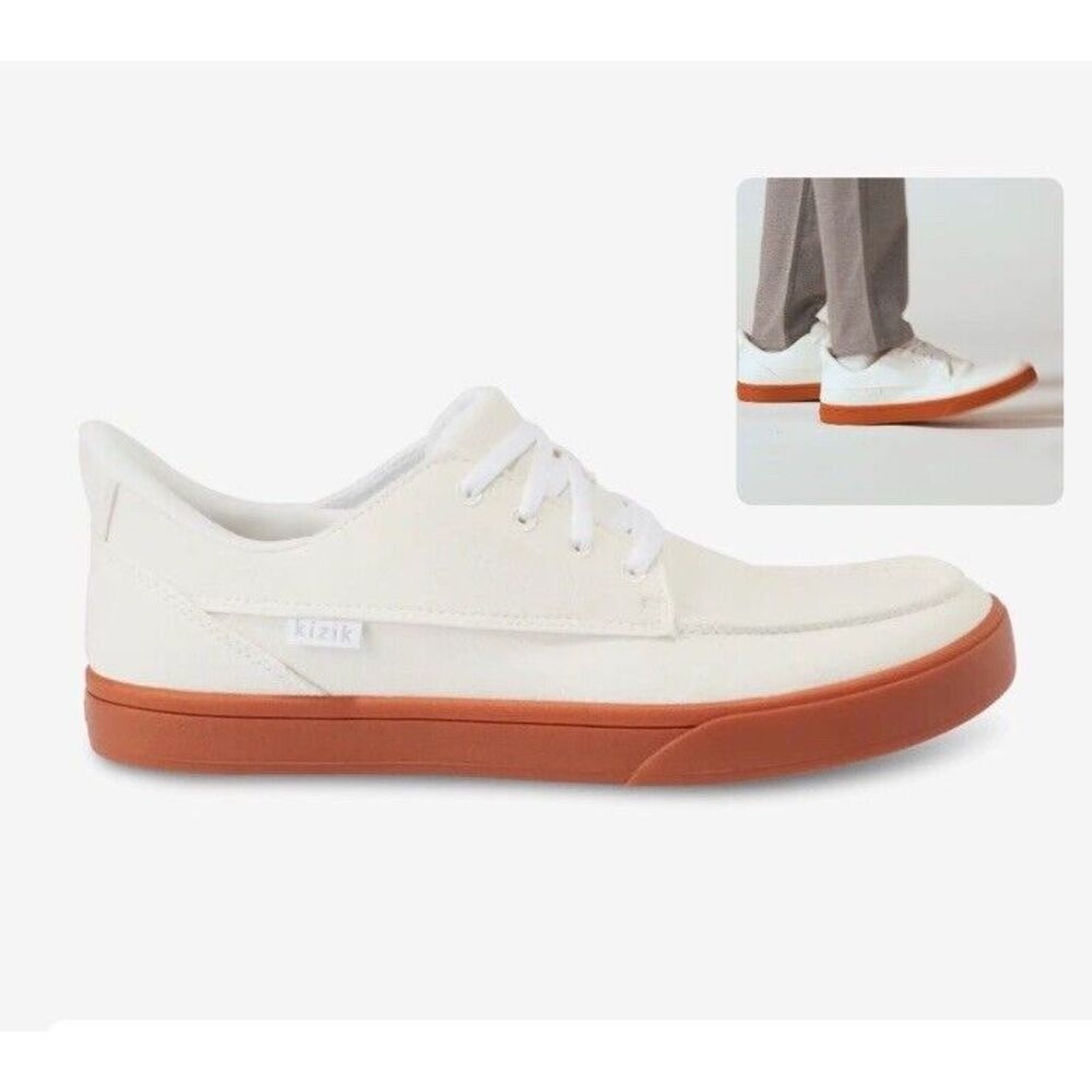 Kizik Porto Pristine/Gum Sz M10.5/W 12 Casual Loafers Slip On Casual Shoes *Read